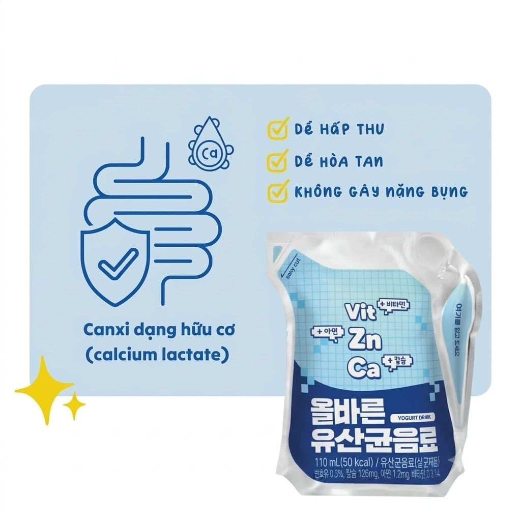  Nước Uống Lợi Khuẩn vị sữa chua Vilac Vit Zn Ca (110ml) 
