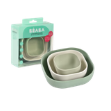  Set 3 Bát Ăn Dặm Silicone Béaba Cho Bé Từ 4M+ 