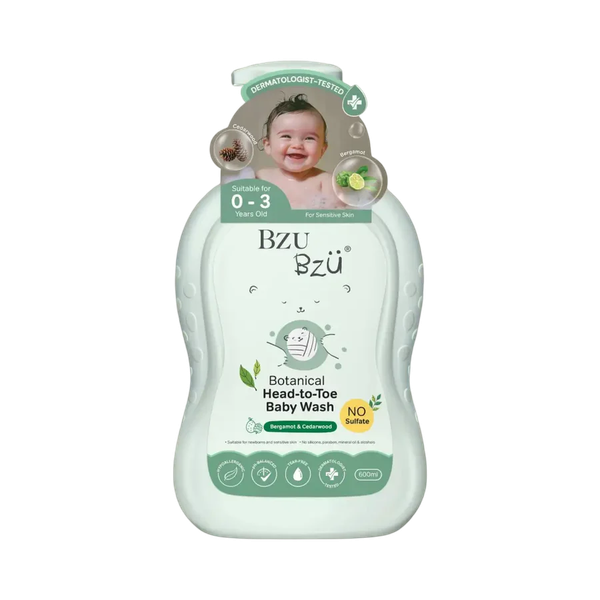  Sữa tắm gội toàn thân cho bé Bzu Bzu Botanical Head to Toe Baby Wash - Tinh dầu thiên nhiên 