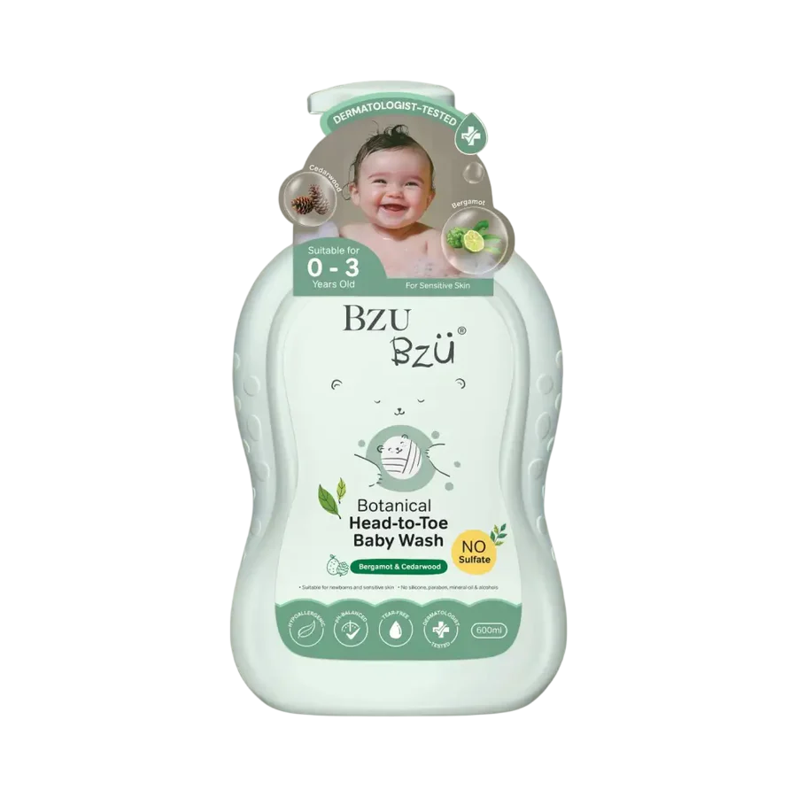  Sữa tắm gội toàn thân cho bé Bzu Bzu Botanical Head to Toe Baby Wash - Tinh dầu thiên nhiên 