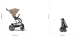  Xe Đẩy Cybex Balios S Lux Taupe Frame / Seashell Beige 