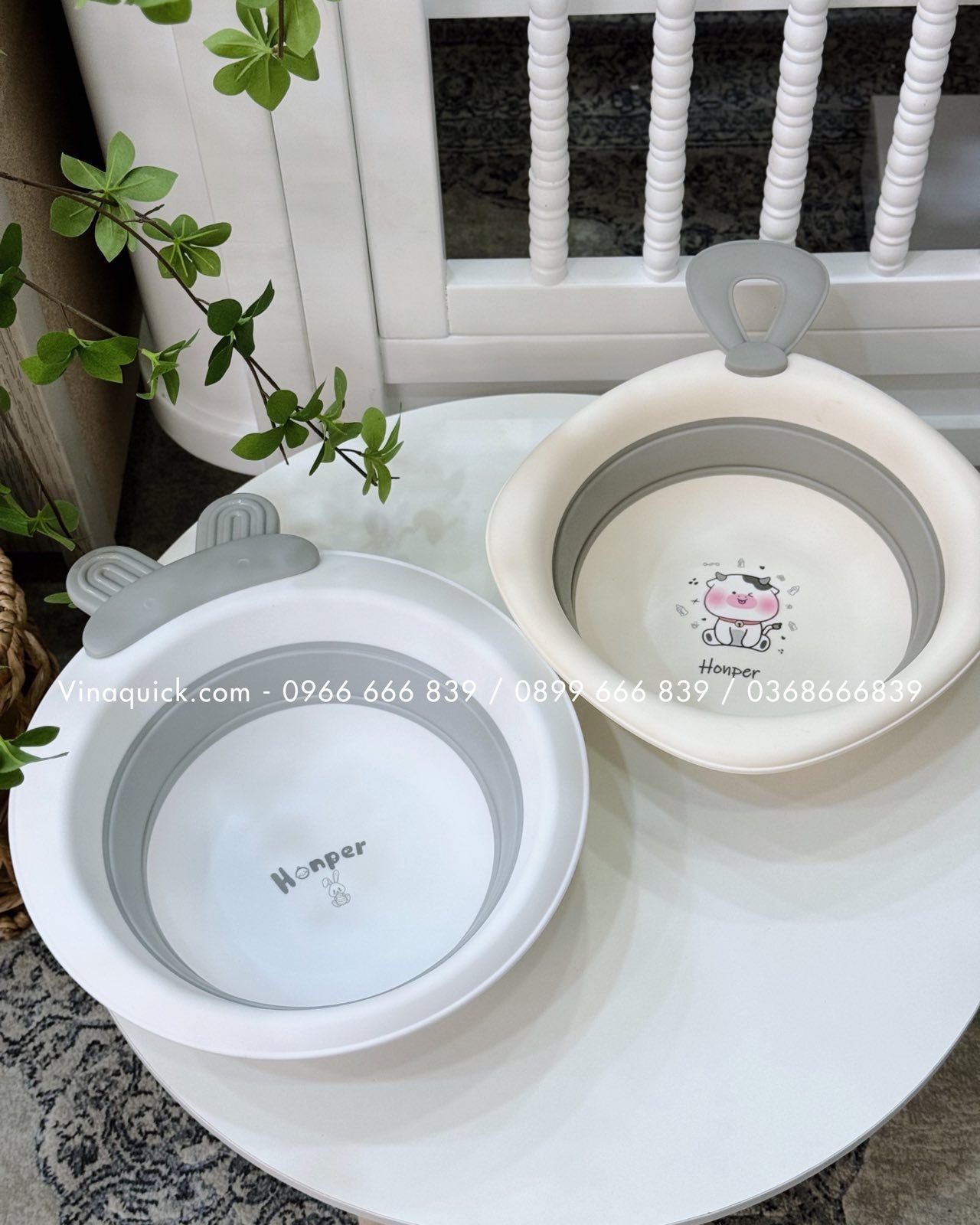  Chậu Rửa Mặt Gấp Gọn Honper Thỏ HP539 