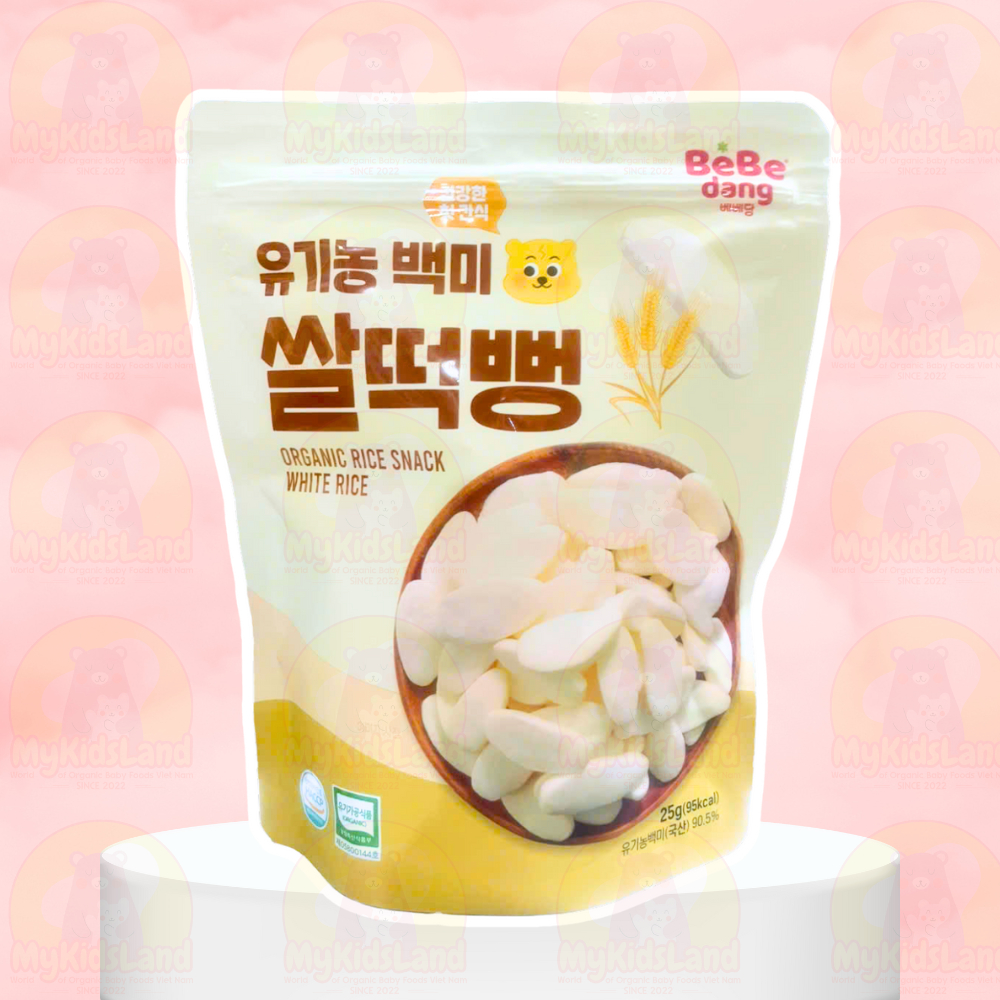  Bánh Gạo Hữu Cơ Dạng Miếng Dẹt Bebedang Cho Bé Từ 6M+ (30g) 