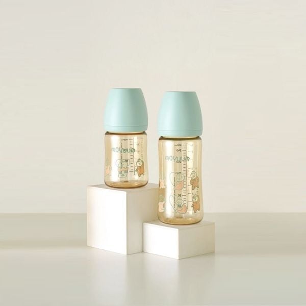  Bình Sữa PPSU Cổ Rộng Moyuum Ogu Xanh 