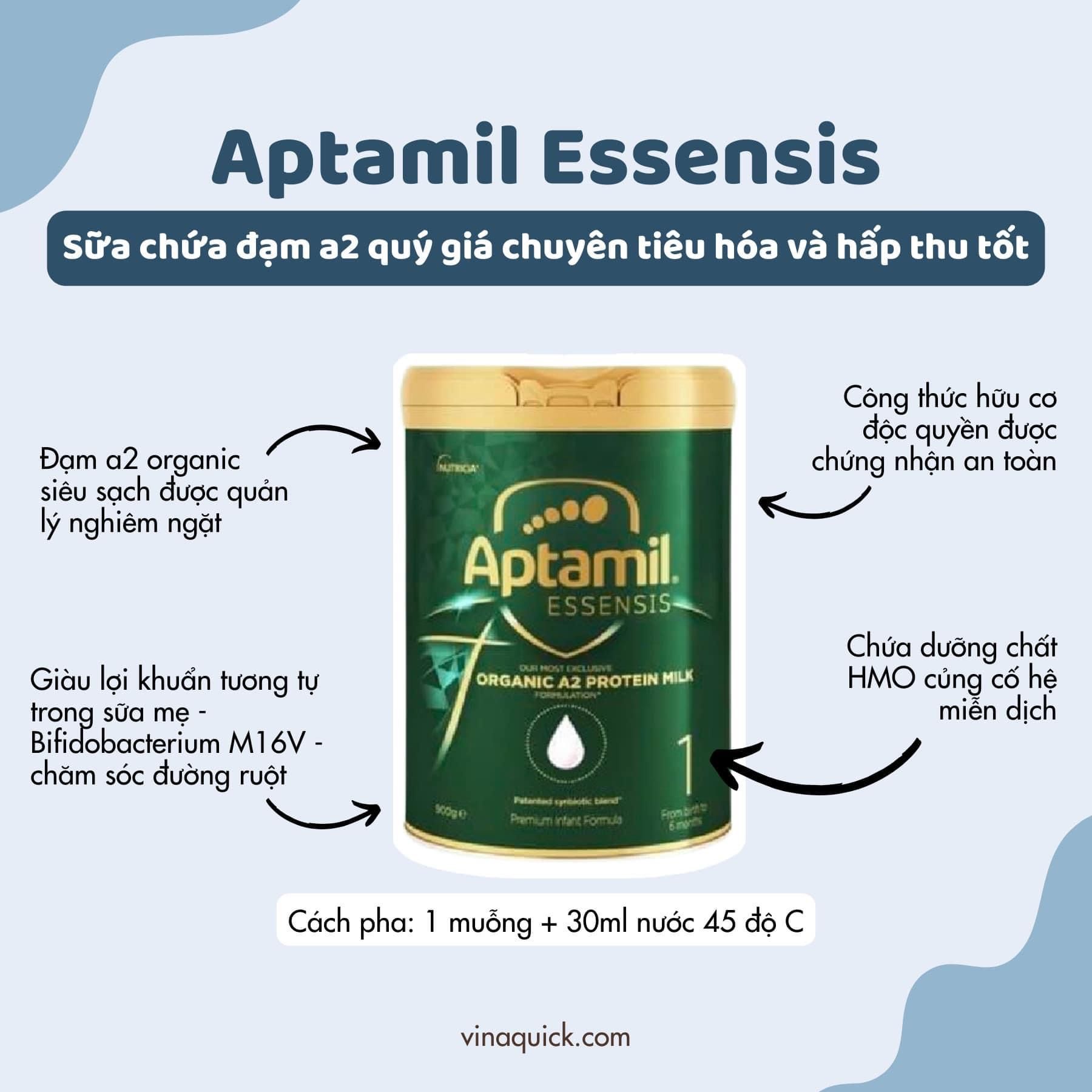  Sữa Bột Aptamil Essensis Số 2 Cho Bé Từ 6-12 Tháng (900g) 