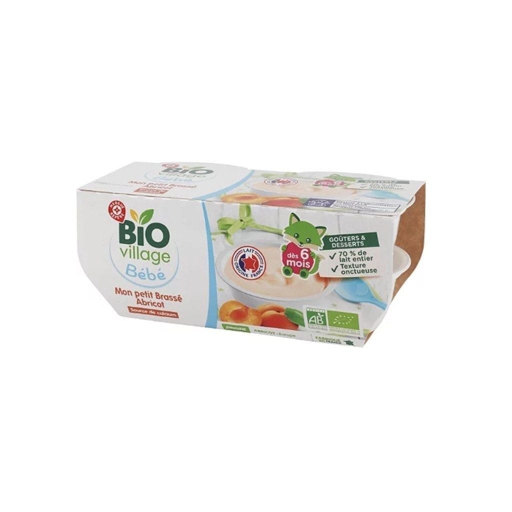  Sữa chua hữu cơ Bio Village Bébé của Pháp cho bé từ 6M vị Đào 