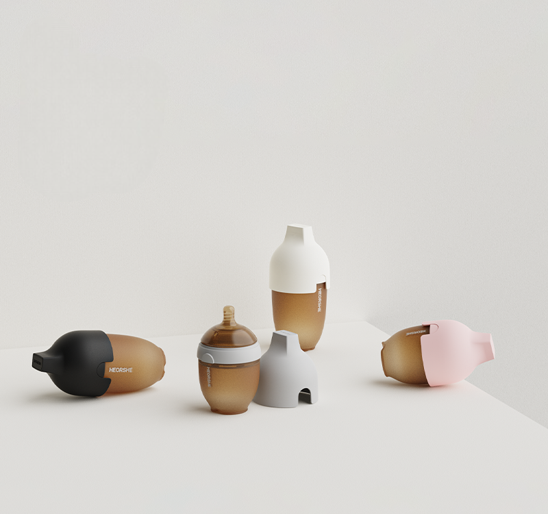  Bình Sữa Cổ Rộng Heorshe Silicone 