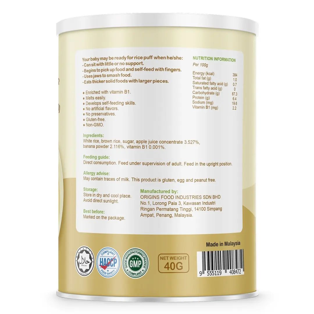  Bánh Gạo Rice Puff Babba's Baby (40g) 