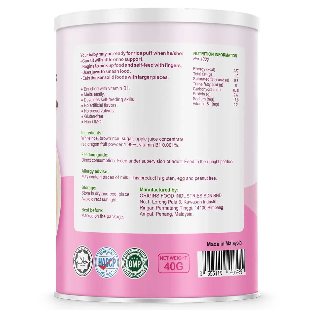  Bánh Gạo Rice Puff Babba's Baby (40g) 