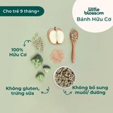  Bánh Puffs Gạo Lứt Hữu Cơ Little Blossom Vị Táo Và Bông Cải Xanh 40g 