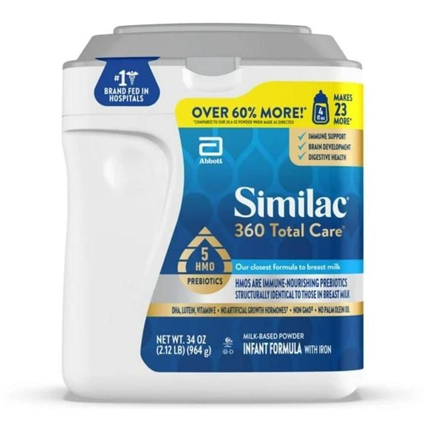  SỮA SIMILAC 360 TOTAL CARE 5 HMO PREBIOTICS CHO BÉ TỪ 0-12 THÁNG 964G (A) 
