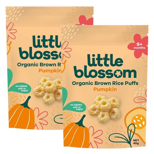  Bánh Puffs Gạo Lứt Hữu Cơ Little Blossom Vị Bí Ngô 40g 