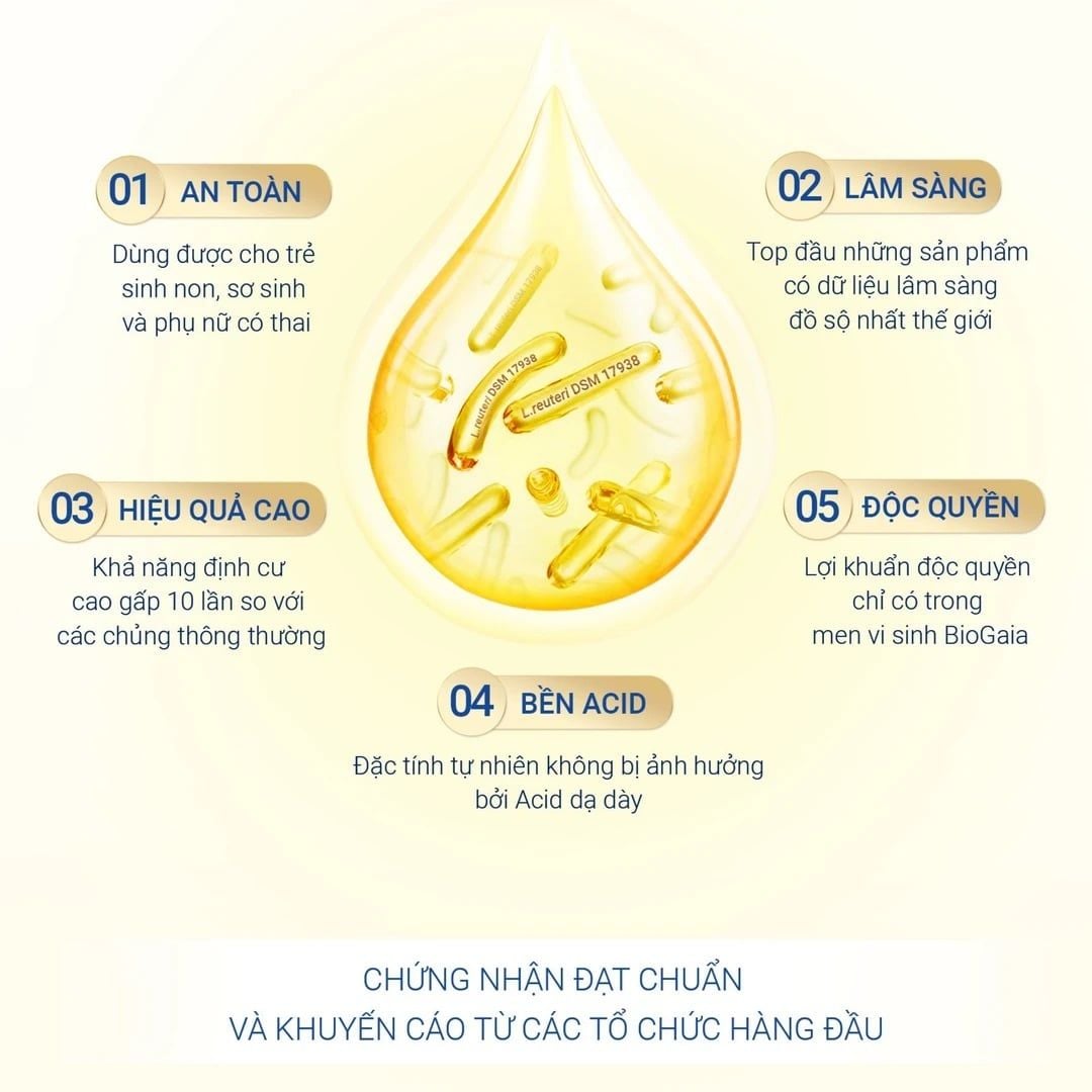  Viên bổ sung lợi khuẩn cho đường tiêu hóa BioGaia Protectis Tablets (10 viên) 