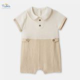  Body suit cộc tay Nubes cho bé trai - Trắng Be 