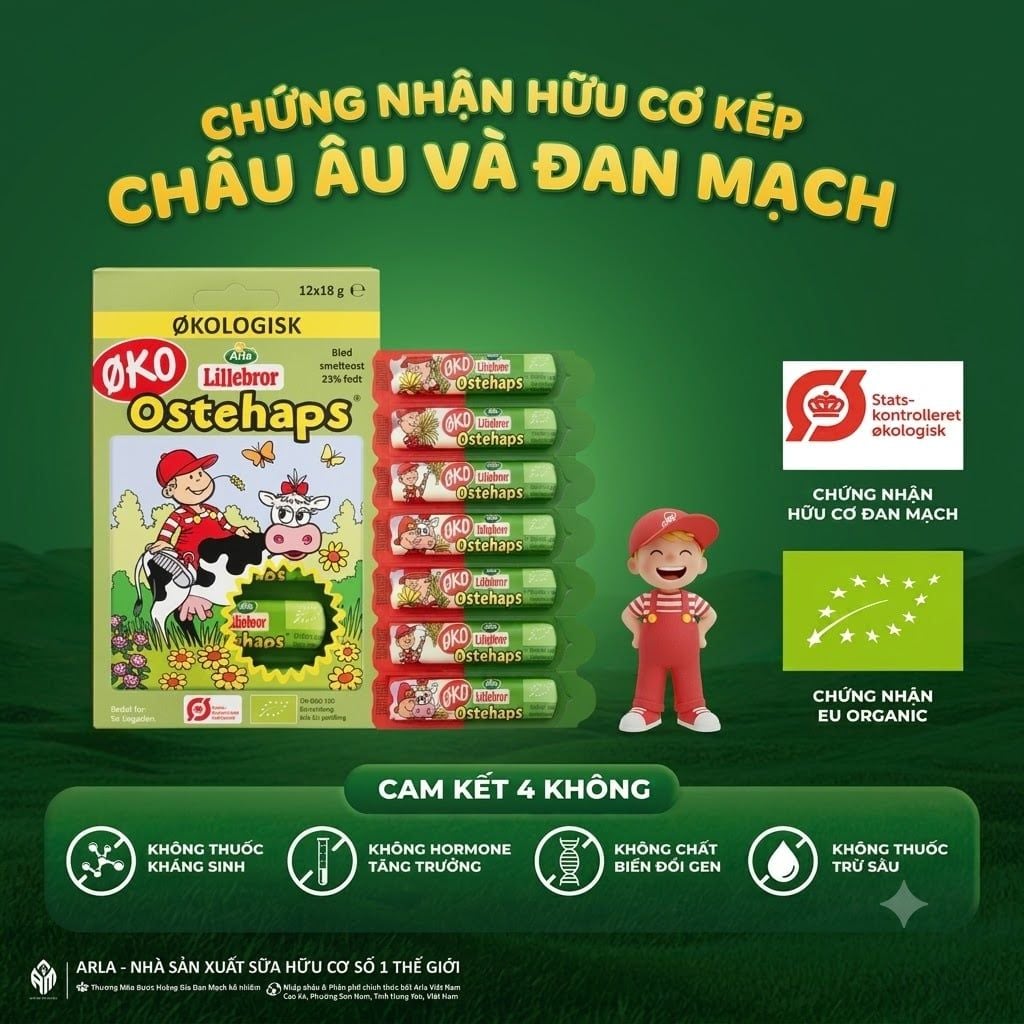  Phô Mai Que Hữu Cơ Arla Lillebror Ostehaps Organic Cheese Sticks - VINAQUICK 