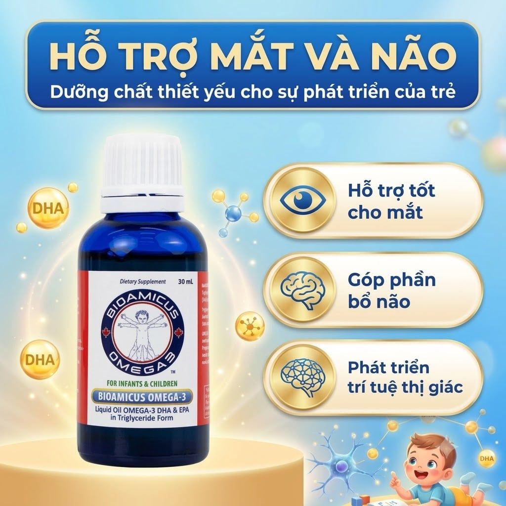  DHA BioAmicus Omega-3 Cho Bé (30ml) 