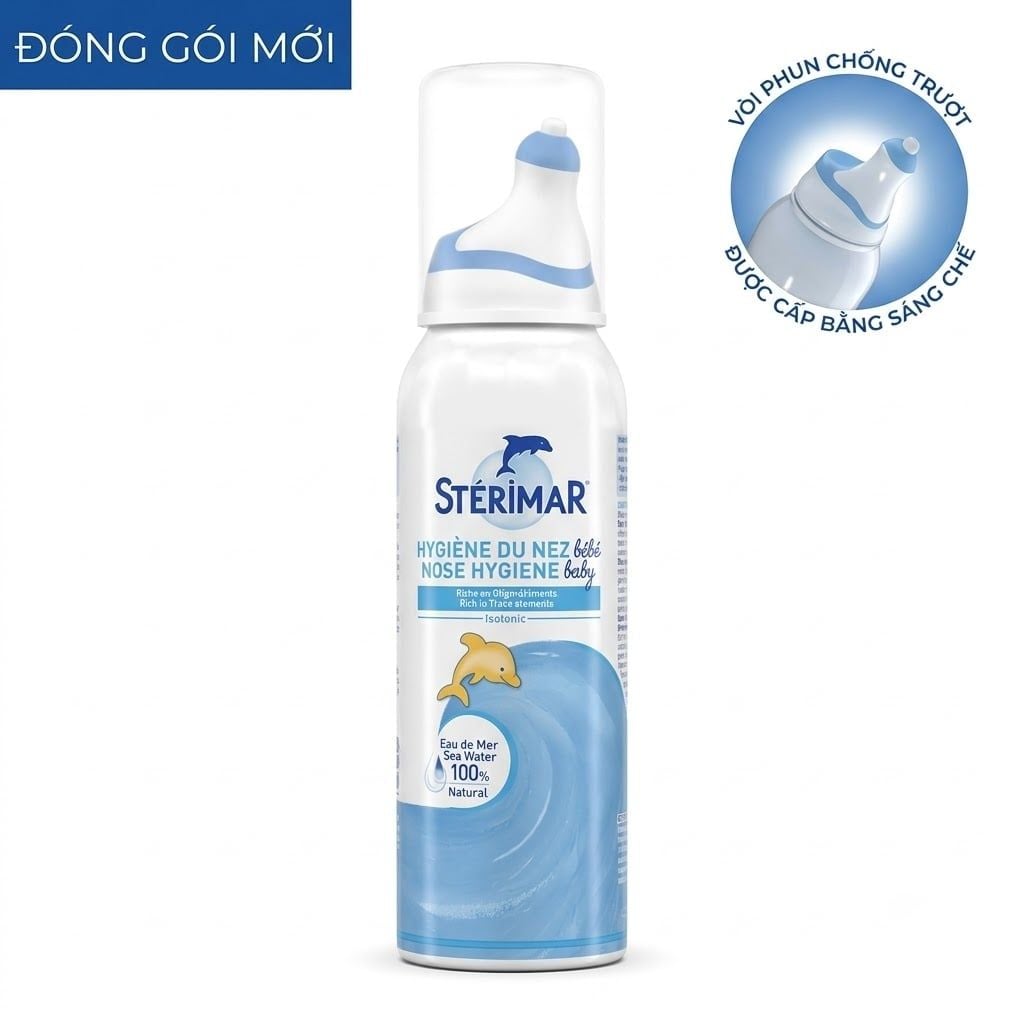  Xịt mũi cá heo vàng Stérimar Nose Hygiene Baby (100ml) 
