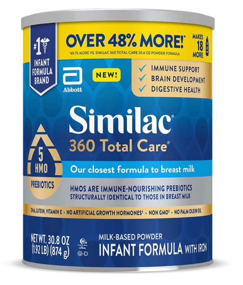  (A) SỮA SIMILAC 360 TOTAL CARE 5 HMO PREBIOTICS CHO BÉ TỪ 0 ĐẾN 12 THÁNG 873G 
