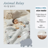  Set Chăn Nệm Gối Cho Bé Đi Học Dono&Dono Modal 4 Mùa 