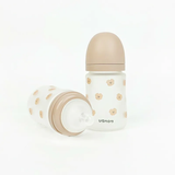  Bình Sữa Thủy Tinh Ubmom Phủ Silicone Kèm Núm - Màu Nâu 