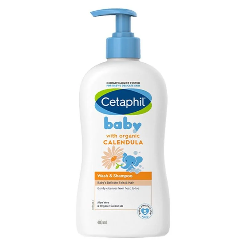  Sữa tắm gội dịu nhẹ cho bé Cetaphil Baby Wash & Shampoo với Hoa cúc Calendula hữu cơ 