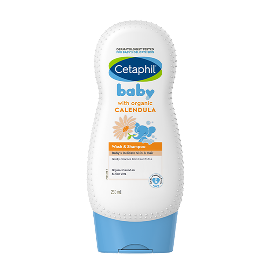  Sữa tắm gội dịu nhẹ cho bé Cetaphil Baby Wash & Shampoo với Hoa cúc Calendula hữu cơ 