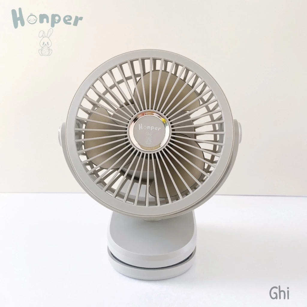  Quạt Tích Điện Kẹp Xe Đẩy Honper HP2301 