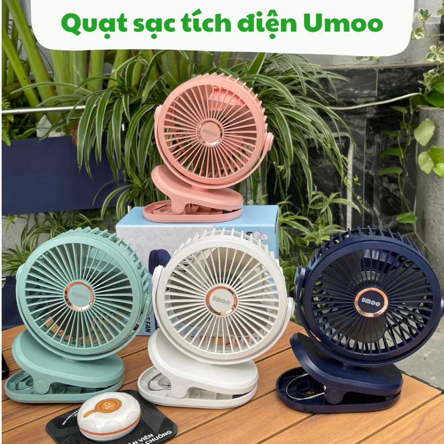  Quạt Tích Điện Kẹp Xe Đẩy Umoo UM13170 