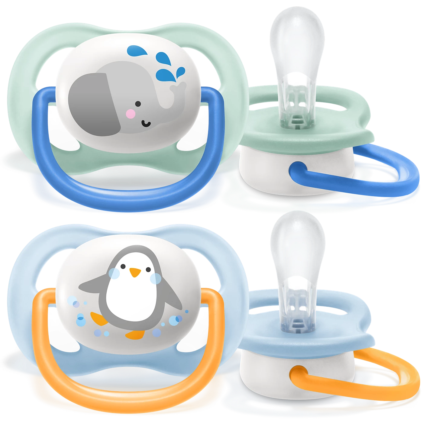  Set 2 Ti Giả Philips Avent Thông Khí Ultra Air Animal (0-6M) 