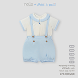  Bộ cộc tay Nous áo trắng phối quần xanh M01 