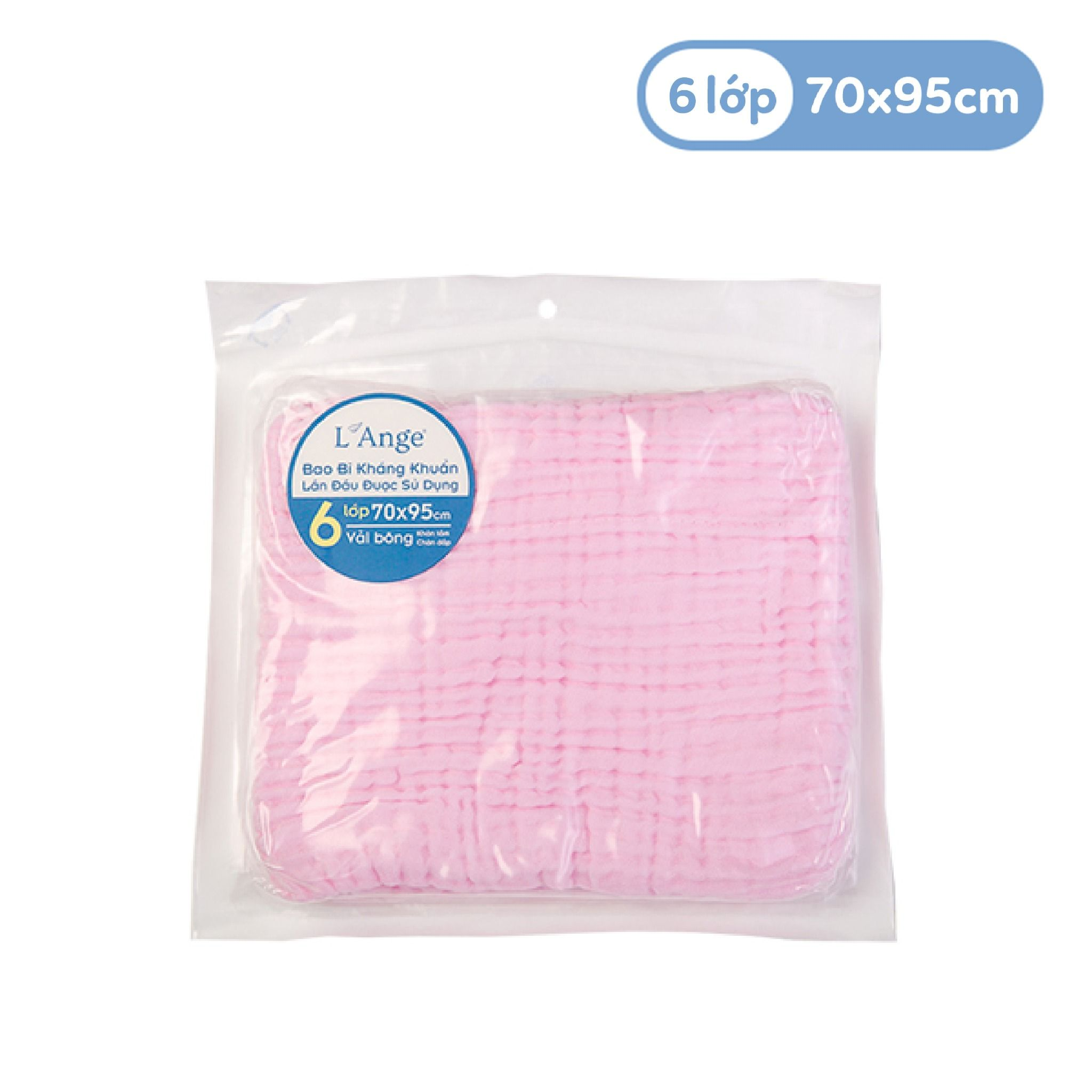  Khăn tắm vải bông 6 lớp L'ange 70 x 95 cm 