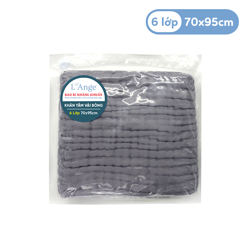  Khăn tắm vải bông 6 lớp L'ange 70 x 95 cm 