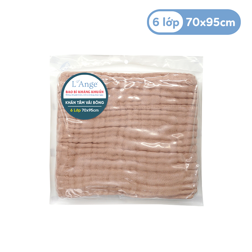  Khăn tắm vải bông 6 lớp L'ange 70 x 95 cm 