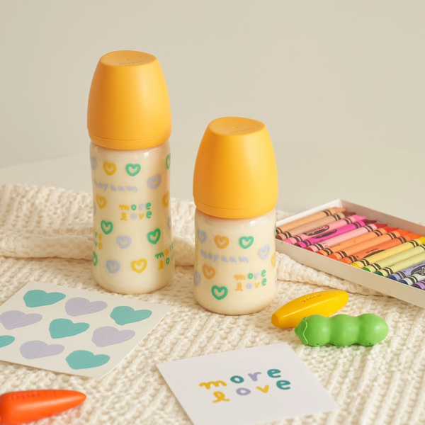  Bình Sữa PPSU Cổ Rộng Moyuum Tim Vàng 