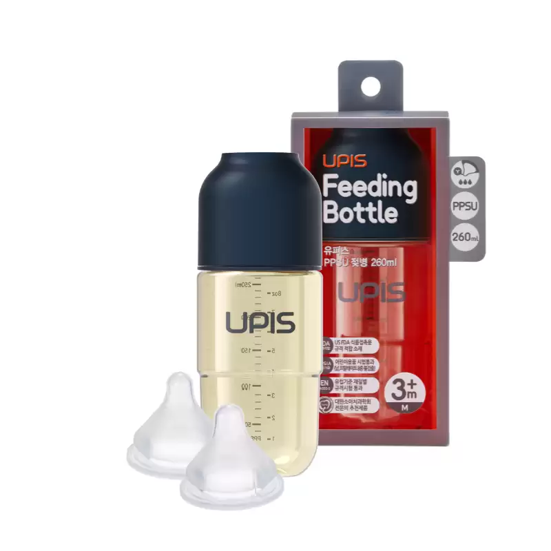  Bình sữa cao cấp UPIS Hàn Quốc cho bé từ 3M+ size M 260ml 