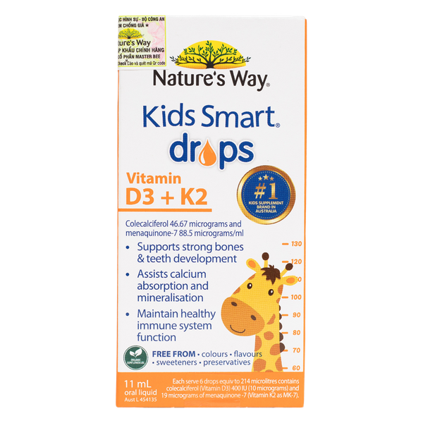  Nature's Way Kids Smart Drops Vitamin D3 + K2 11ml 