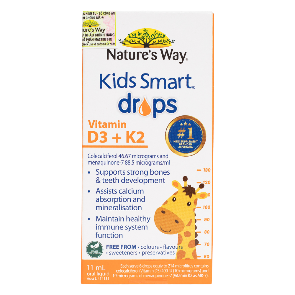  Nature's Way Kids Smart Drops Vitamin D3 + K2 11ml 