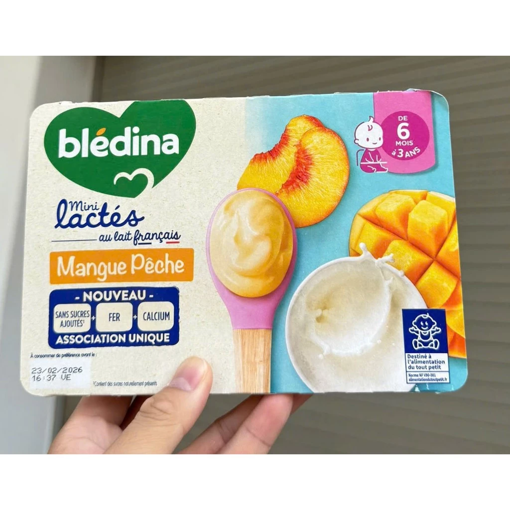  Sữa chua Bledina Mini Lactes vị Xoài Đào 6M+ (55g x 6) 