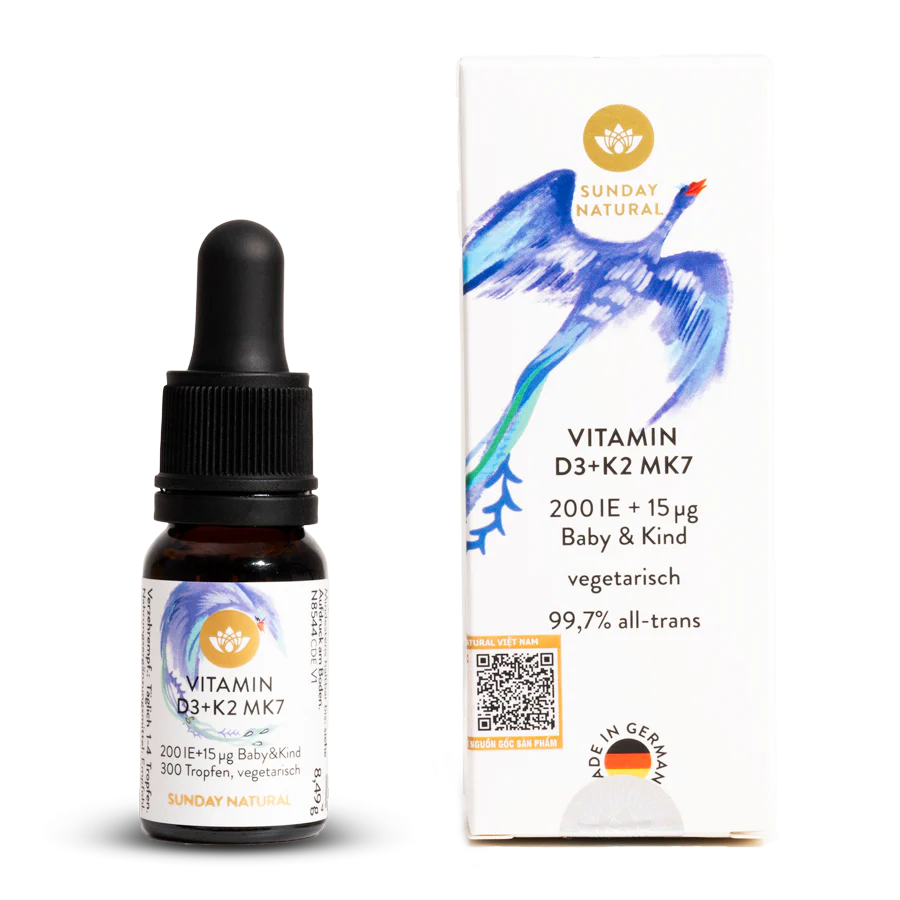  Vitamin D3K2 MK7 Sunday Natural 10ml - Chay Thường 