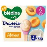  Sữa chua Bledina Brasses vị Mơ 6M+ (95g x 4) 