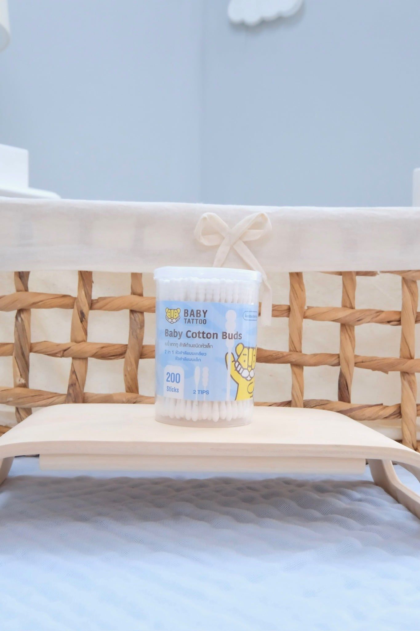  Bông Tăm Baby Tattoo Vệ Sinh Tai Chuyên Dụng Cho Bé (200 cây) 