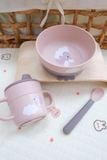  Bộ Ăn Dặm 3 Món Done By Deer Happy Clouds Có Đế Chống Trượt - Màu Powder 