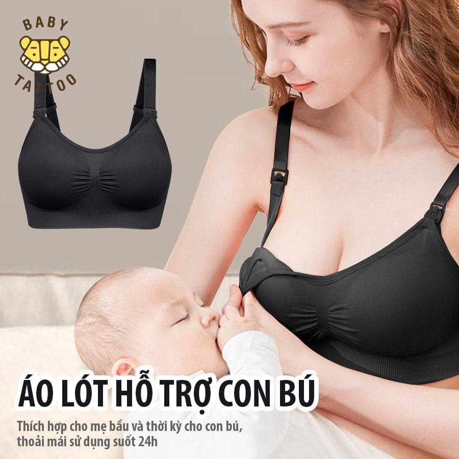 Áo Lót Không Gọng, Hỗ Trợ Mẹ Bầu Sau Sinh Cho Con Bú Baby Tattoo 