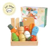  Bộ đồ chơi thực phẩm bằng gỗ Geni First Little Chef 