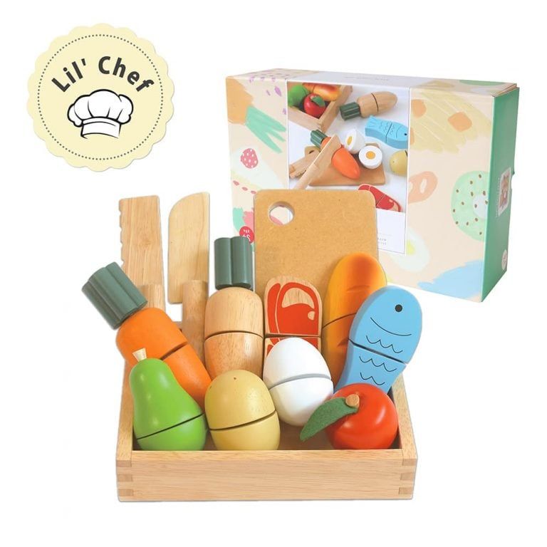  Bộ đồ chơi thực phẩm bằng gỗ Geni First Little Chef 