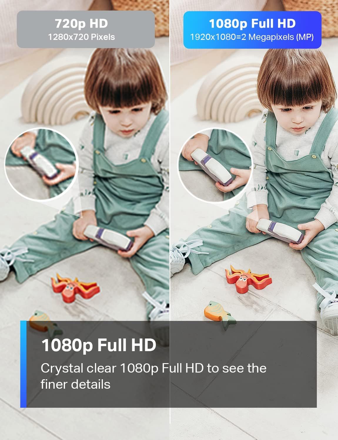  (A) Camera theo dõi bé Tapo 1080p Indoor Security Camera by TP-Link (Tapo C100) 