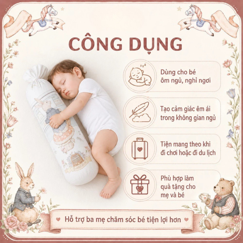  Gối ôm lụa kẹo Bubble Tree cotton tencel mềm êm thoáng khí 