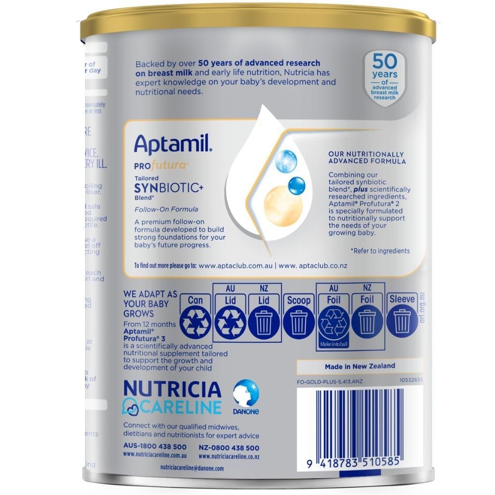  Sữa bột Aptamil Profutura Úc số 2 cho bé từ 6-12 tháng (800g) 