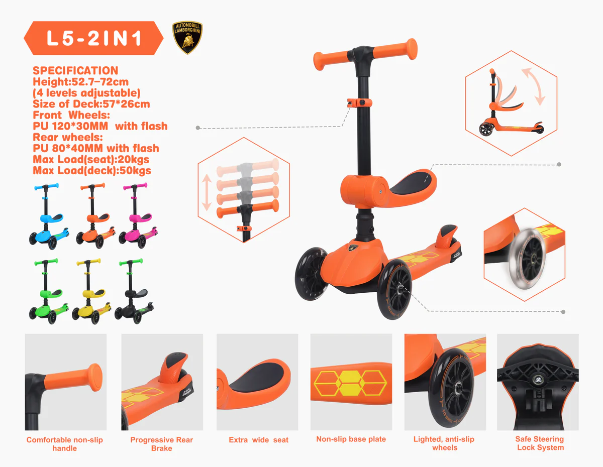  Xe Trượt Lamborghini L5 2 Trong 1 