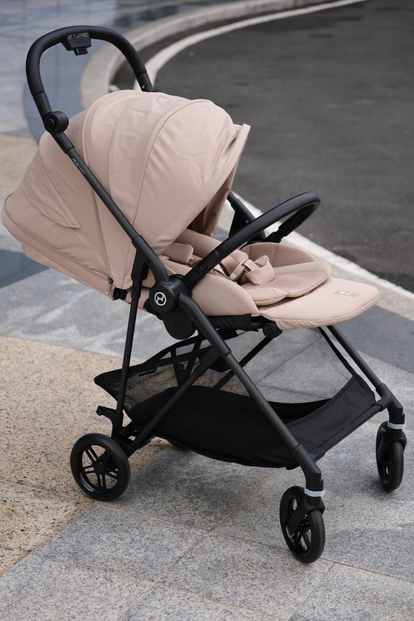  Xe Đẩy Gấp Gọn Siêu Nhẹ Cybex Melio Carbon - Màu Almond Beige 